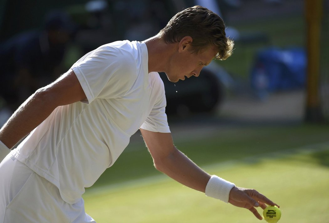 Tomáš Berdych při podání