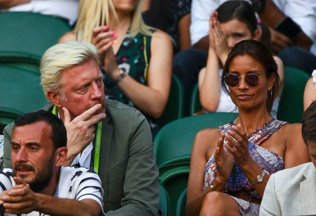 Boris Becker se v hledišti Wimbledonu rozhodně nenudil...