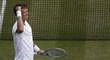 Tomáš Berdych se raduje po výhře nad Lucasem Pouillem z postupu do semifinále Wimbledonu