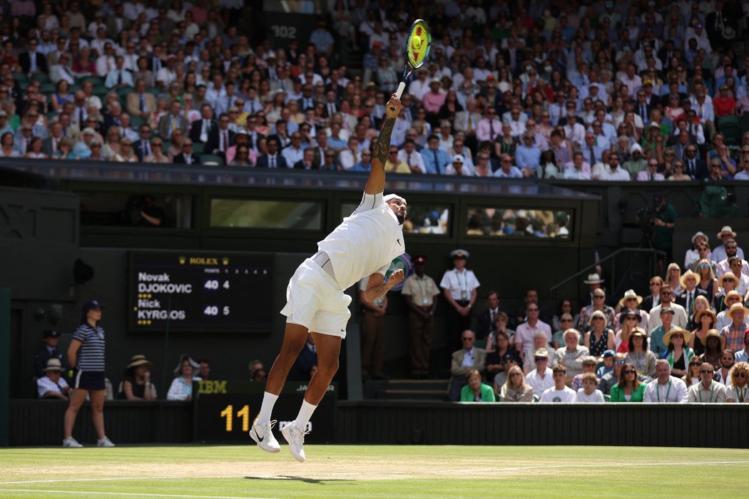 Wimbledonské finále mezi Novakem Djokovičem a Nickem Kyrgiosem