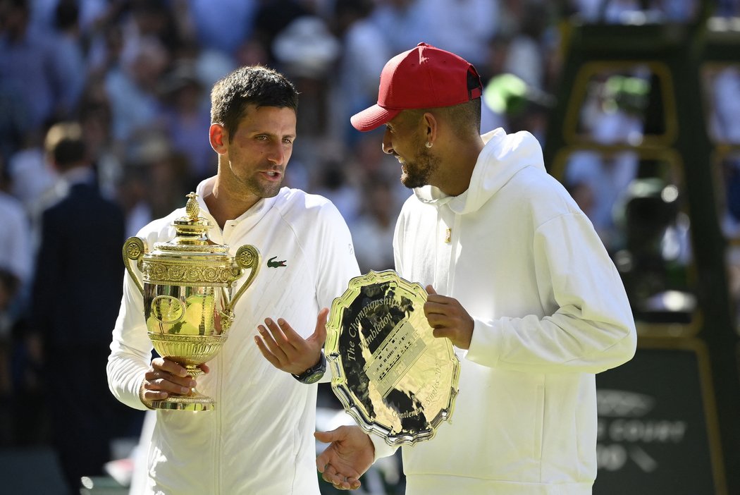 Rivalitu vystřídal respekt. Dva hrdinové finále Wimbledonu Novak Djokovič a Nicky Kyrgios