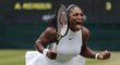 Americká tenistka Serena Williamsová a její euforie po triumfu ve Wimbledonu 2016