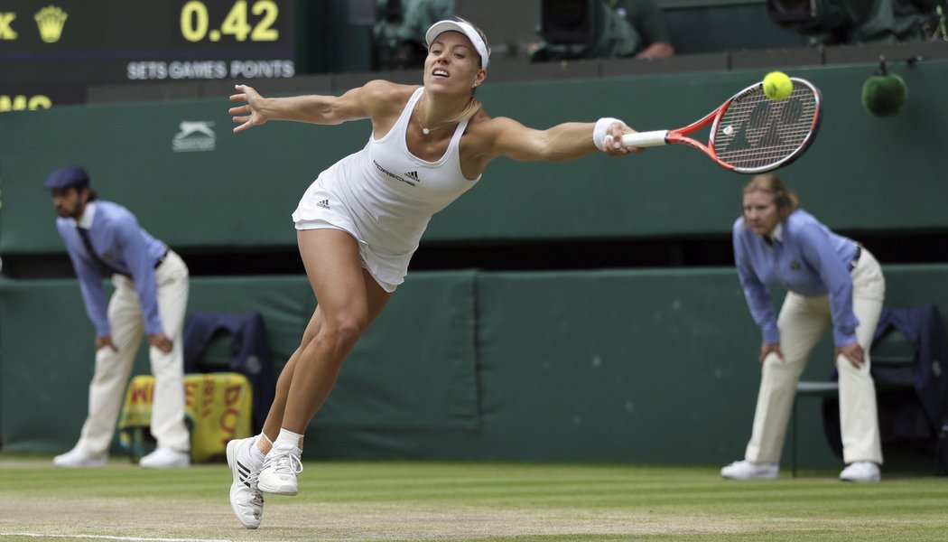 Němka Angelique Kerberová ve finále Wimbledonu prohrála ve dvou setech.
