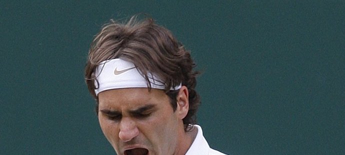 Vítězné gesto Rogera Federera