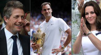Vévodkyně i sexuální loudil. Kdo sledoval triumf plačícího Federera ve Wimbledonu?