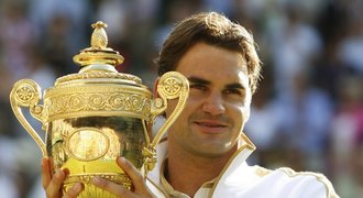 Roger Federer s trofejí