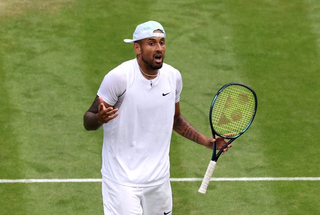 Nick Kyrgios zdolal ve Wimbledonu Brandona Nakashimu, čímž se dostal do čtvrtfinále