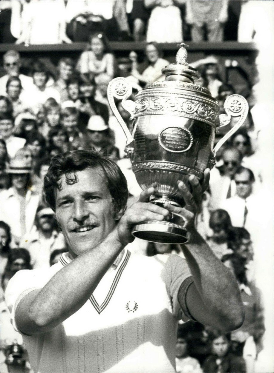 Jan Kodeš po triumfu ve Wimbledonu v roce 1973