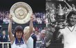 Podle Jana Kodeše (vpravo se svým pohárem pro vítěze Wimbledonu) je Martina Navrátilová (na snímku po svém prvním wimbledonském triumfu v roce 1978) nejlepší tenistkou všech dob