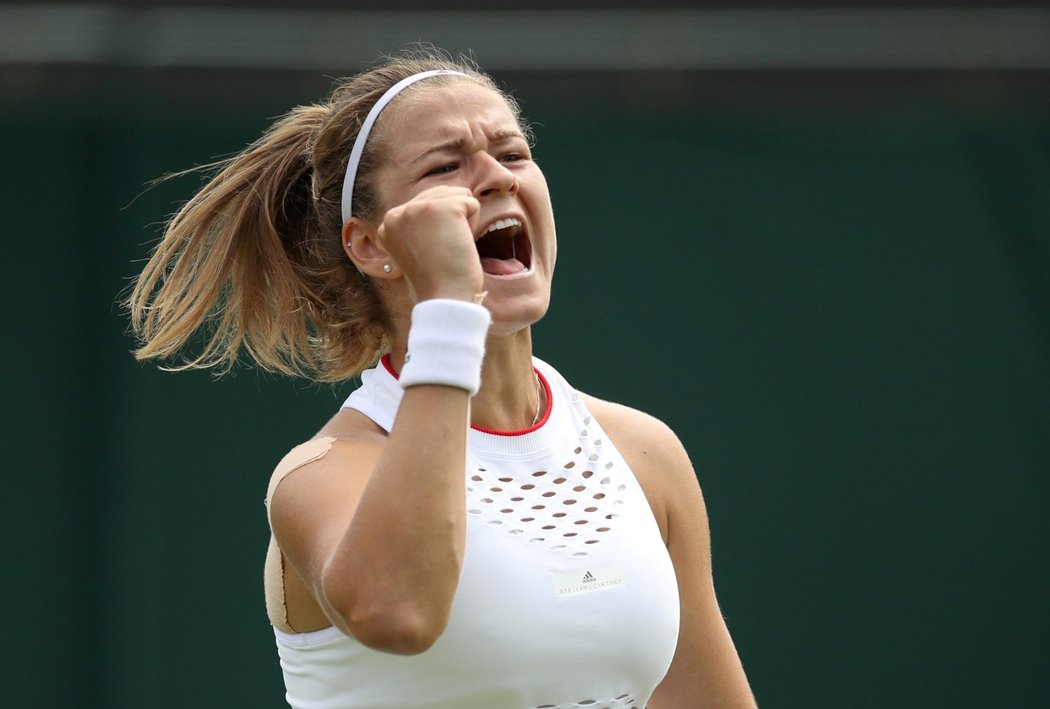 Karolína Muchová takhle slavila dřívější postup do osmifinále Wimbledonu