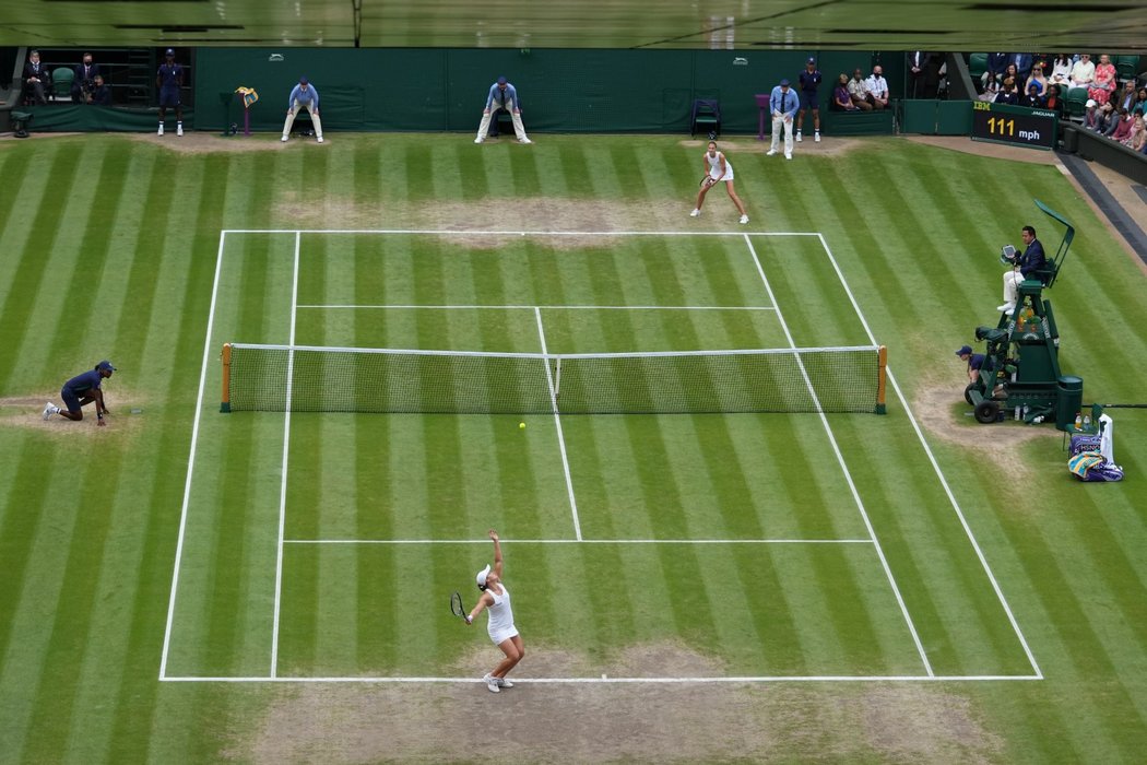 Finále ženské dvouhry na letošním Wimbledonu