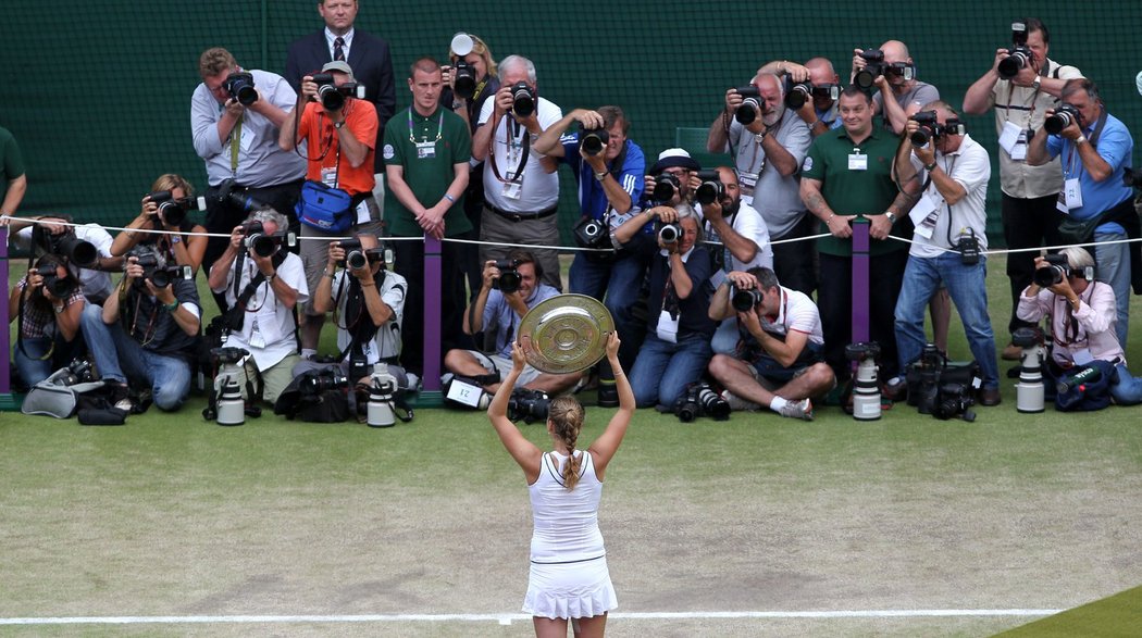 Petra Kvitová před objektivy fotografů z celého světa