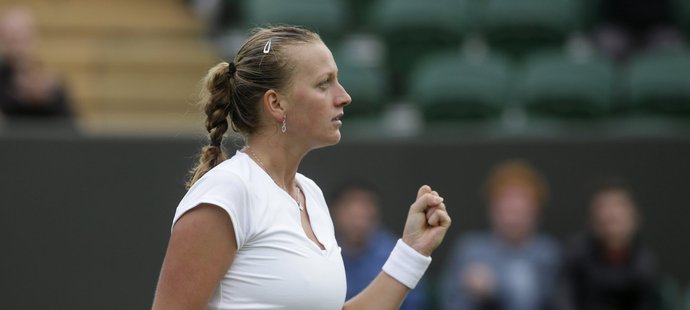 Petra Kvitová poté, co postoupila do druhého kola Wimbledonu