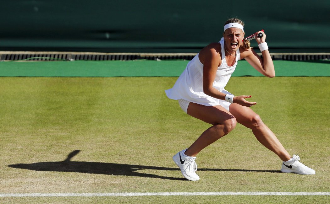 Česká tenistka Petra Kvitová ve Wimbledonu v roce 2016 dohrála.