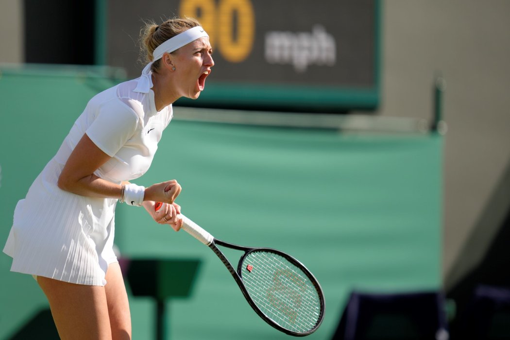 Česká tenistka Petra Kvitová prošla přes 1. wimbledonské kolo, po utkání posmrkávala