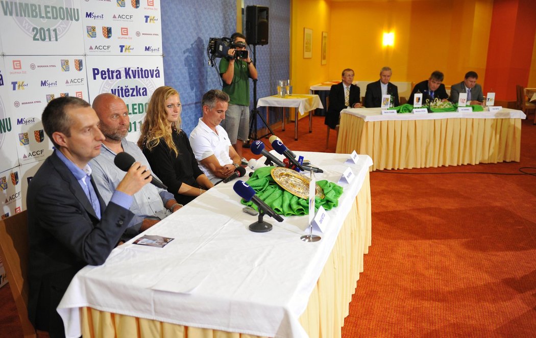 Tisková konference k příležitosti vítězného návratu Petry Kvitové z Wimbledonu