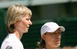 Helena Suková si Martinou Navrátilovou zahrála čtyřhru legend ve Wimbledonu