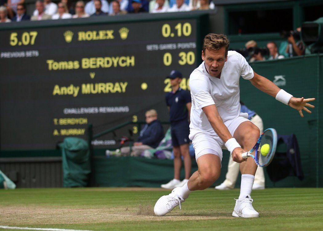 Tomáš Berdych v duelu proti Murraymu