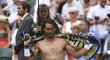 Světová jednička Rafael Nadal během Wimbledonu
