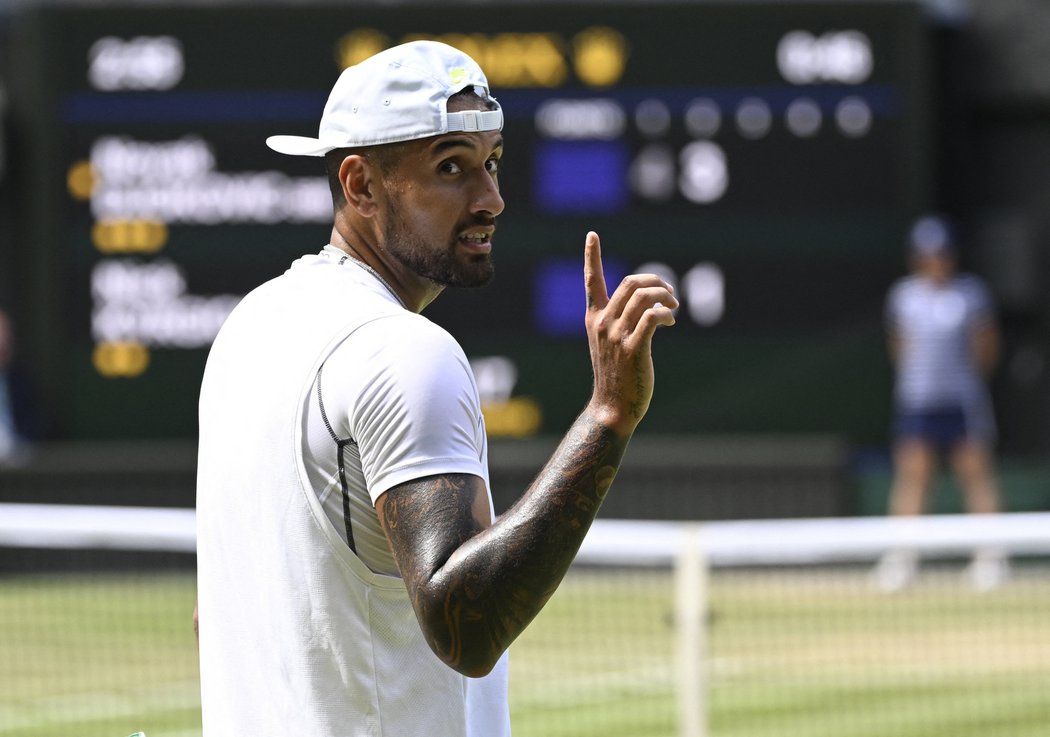 Nick Kyrgios a jeho emoce ve finále Wimbledonu