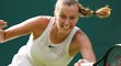Petra Kvitová v boji o postup do druhého kola Wimbledonu proti Sloane Stephensové