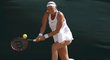 Petra Kvitová v zápase třetího kola Wimbledonu proti Jekatěrině Makarovové