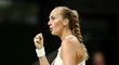Petra Kvitová se hecuje v prvním kole Wimbledonu