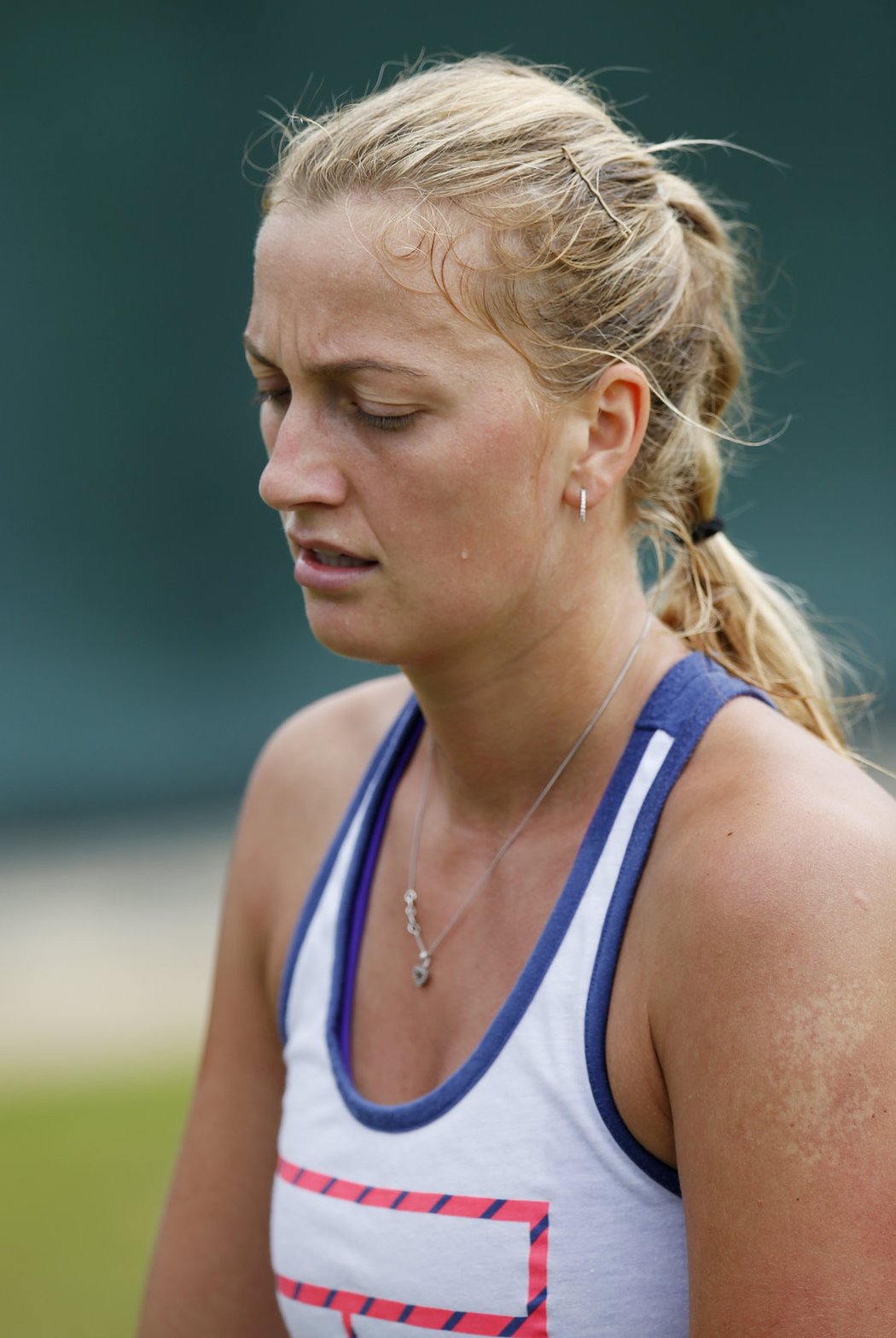 Petra Kvitová na tréninku před Wimbledonem