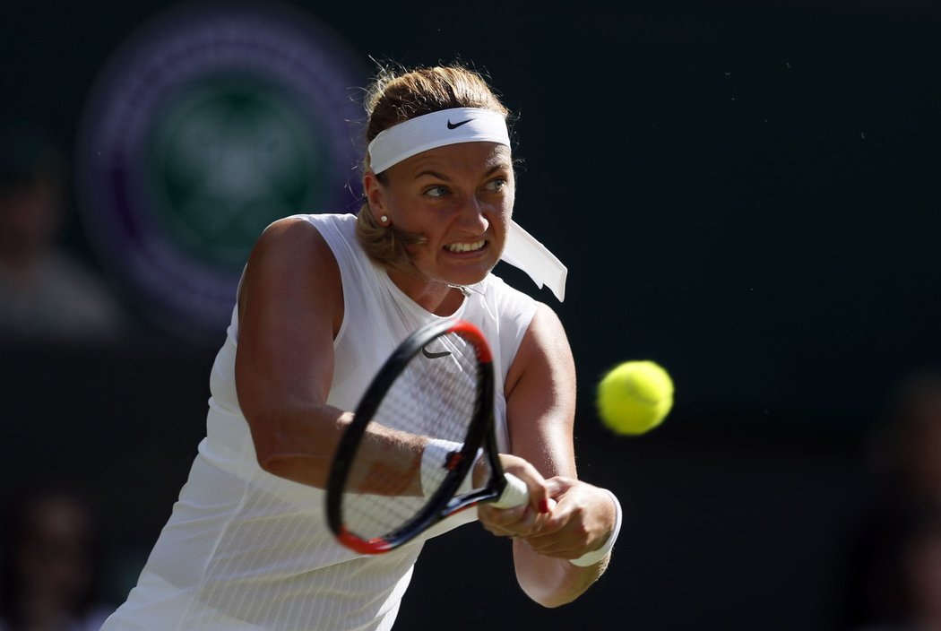 Petra Kvitová v prvním kole Wimbledonu proti Švédce Larssonové