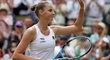 Karolína Plíšková slaví postup ze třetího kola tenisového Wimbledonu