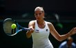Česká tenistka Karolína Plíšková během utkání 3. kola Wimbledonu