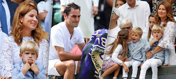 Nejdojemnější okamžik Wimbledonu? Triumfující Roger Federer se rozbrečel při pohledu na svou rodinu - manželku Mirku a dva páry dvojčat. Nejdojemnější okamžik Wimbledonu? Triumfující Roger Federer se rozbrečel při pohledu na svou rodinu - manželku Mirku a dva páry dvojčat.