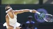 Lucie Šafářová podává v českém semifinále Wimbledonu proti Petře Kvitové
