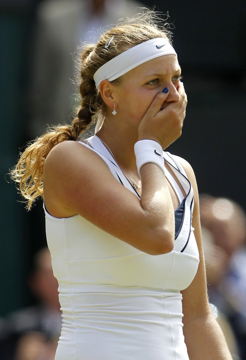 Petra Kvitová nemůže uvěřit tomu, že postoupila do finále Wimbledonu