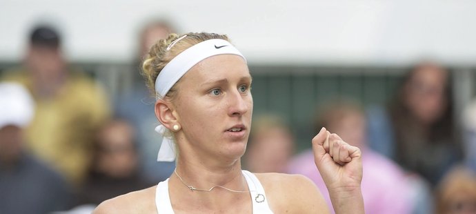 Tereza Smitková se raduje z výhry nad Bojanou Jovanovski