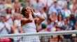 Euforie české tenistky Barbory Strýcové krátce poté, co vyhrála čtvrtfinále Wimbledonu