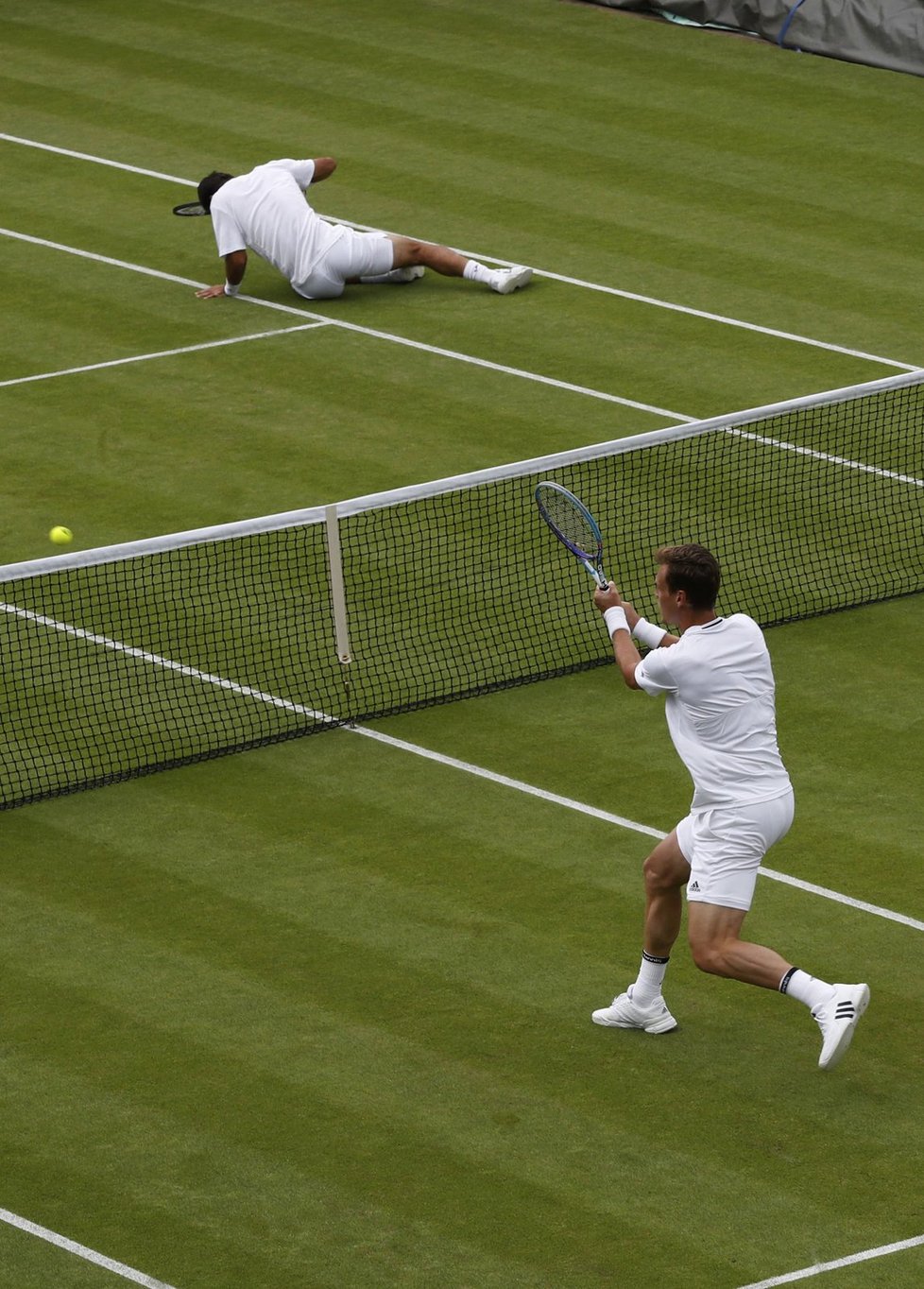 Tomáš Berdych první kolo Wimbledonu zvládl, Dodiga porazil