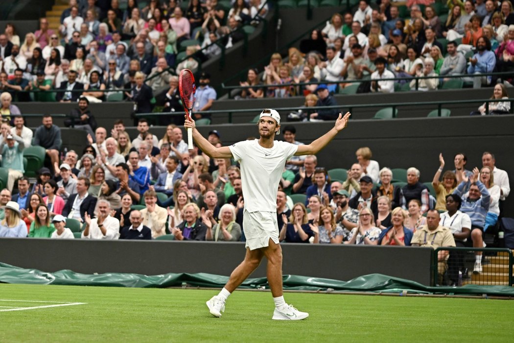Tomáš Macháč v prvním kole Wimbledonu