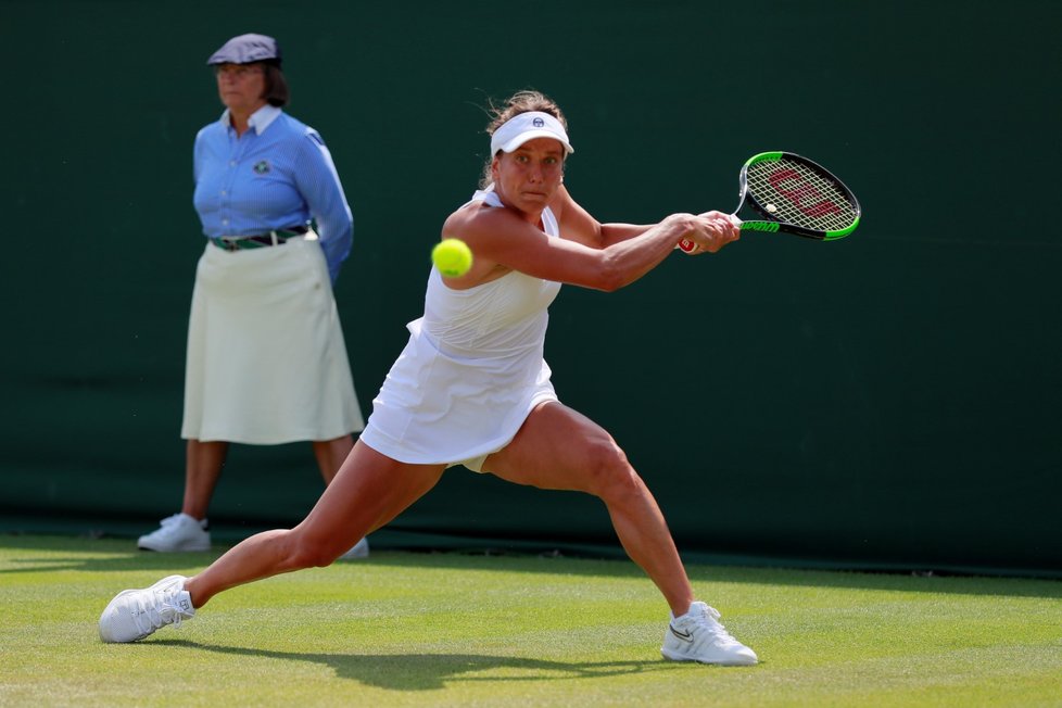 Úžasný výkon předvedla Barbora Strýcová ve druhém setu osmifinále Wimbledonu proti Elise Mertensové z Belgie