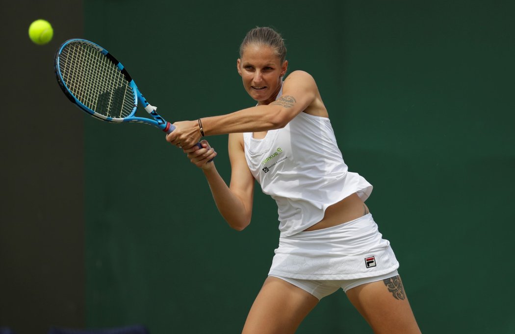 Karolína Plíšková se v osmifinále Wimbledonu utkala s Kiki Bertensovou z Nizozemska