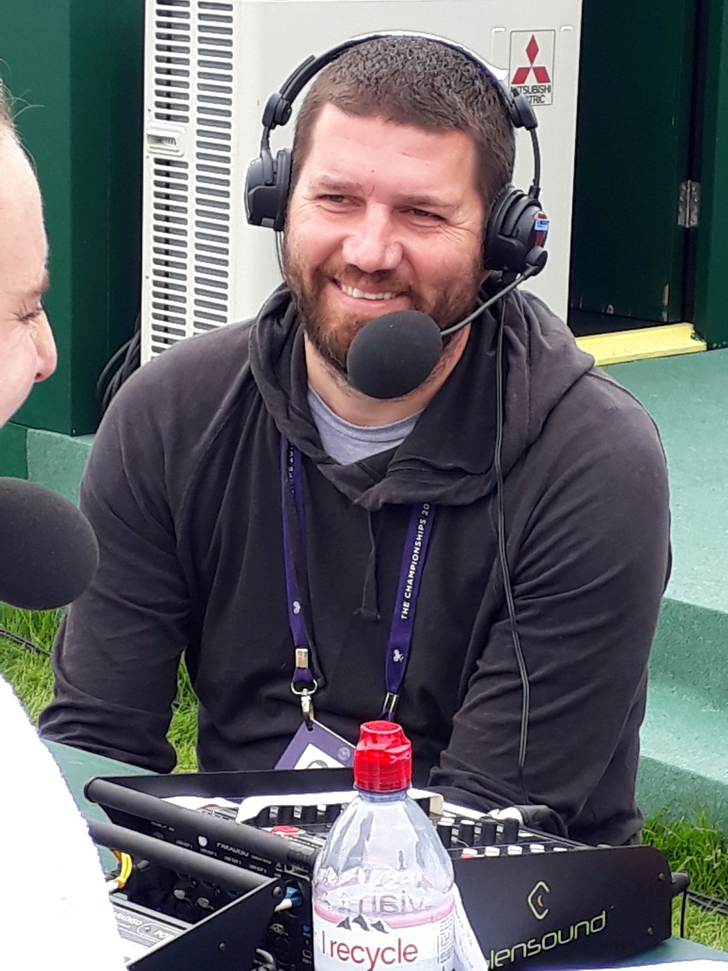 Jan Jaroch při rozhovoru pro rádio Wimbledon