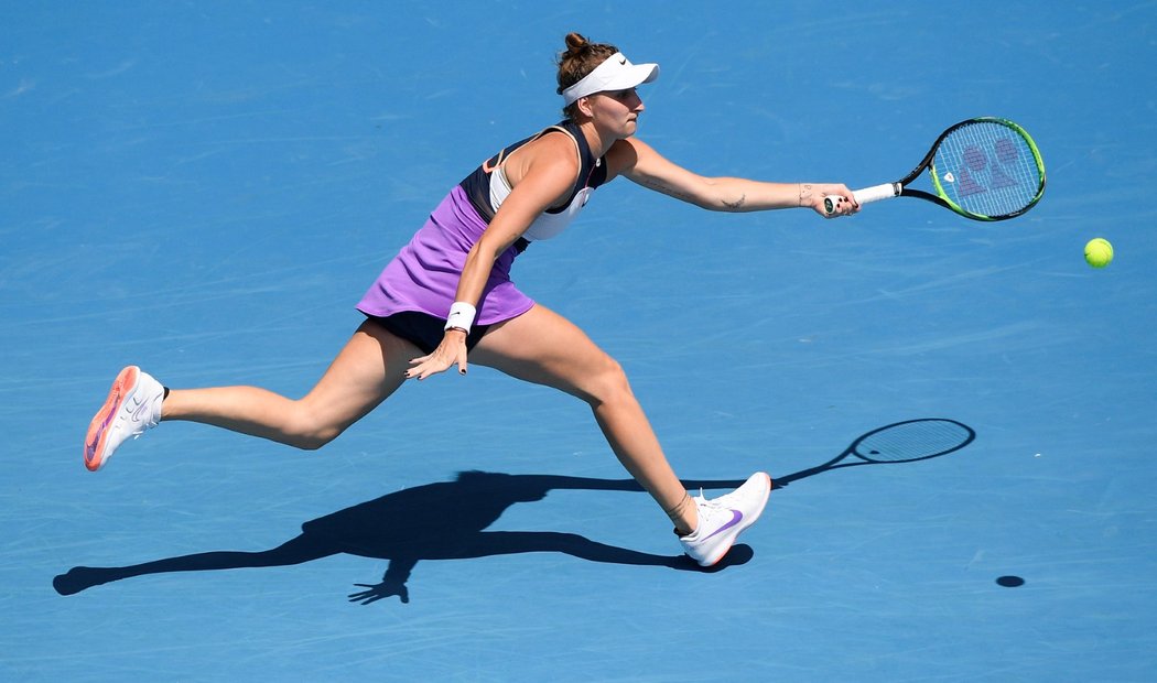 Markéta Vondroušová v zápase 1. kola Australian Open