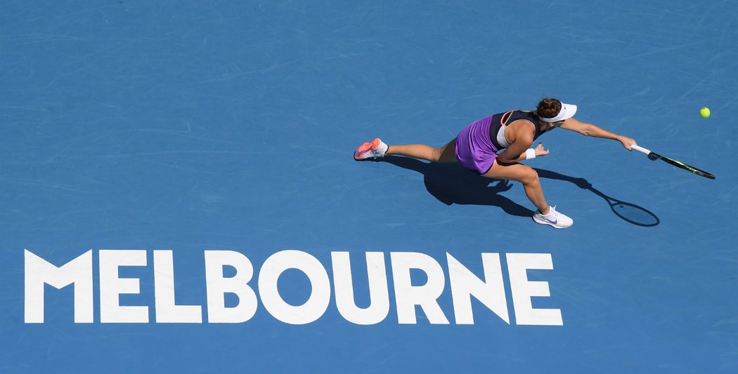 Markéta Vondroušová v zápase 1. kola Australian Open