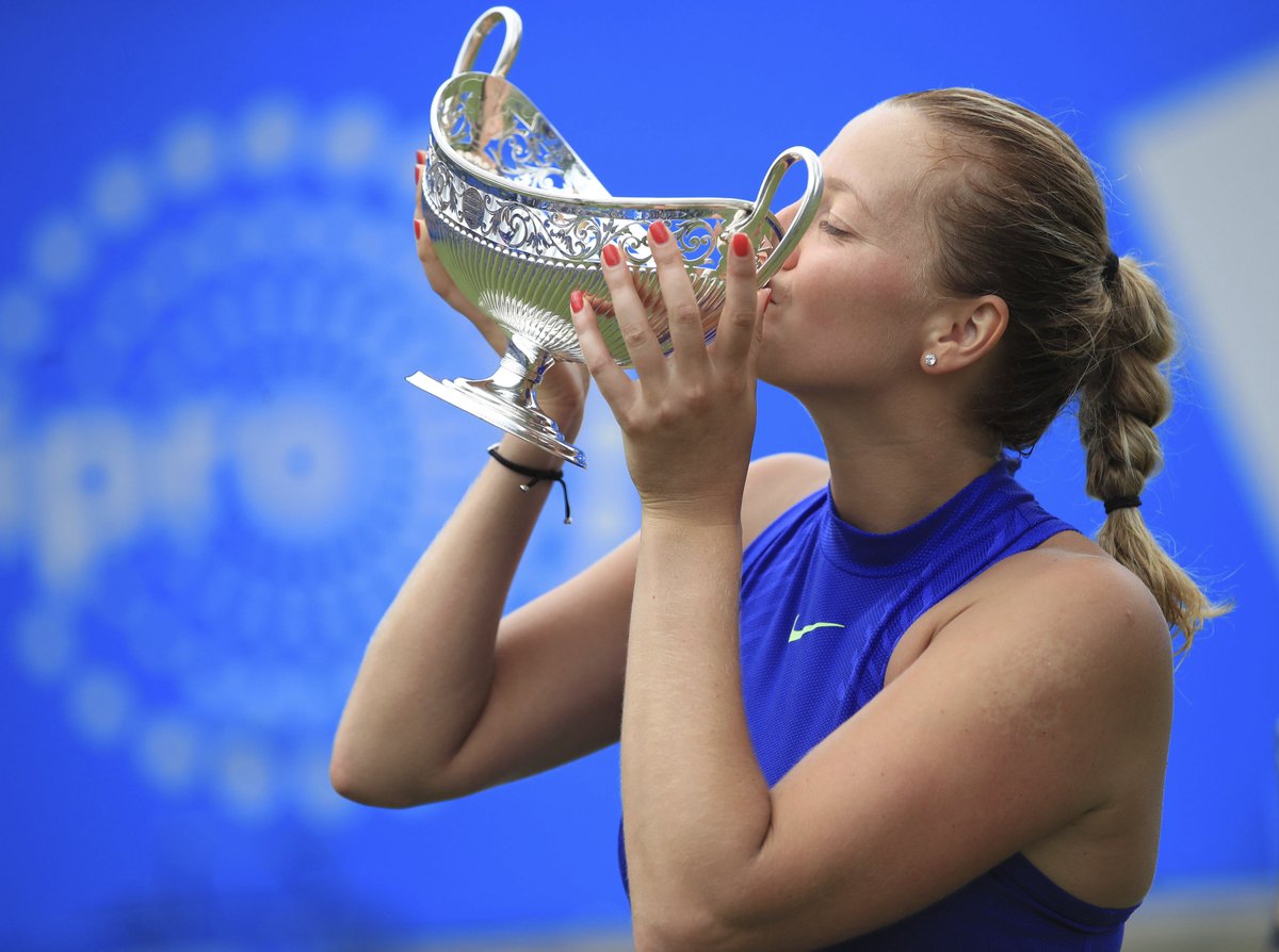 Radost Petry Kvitové byla po triumfu velká