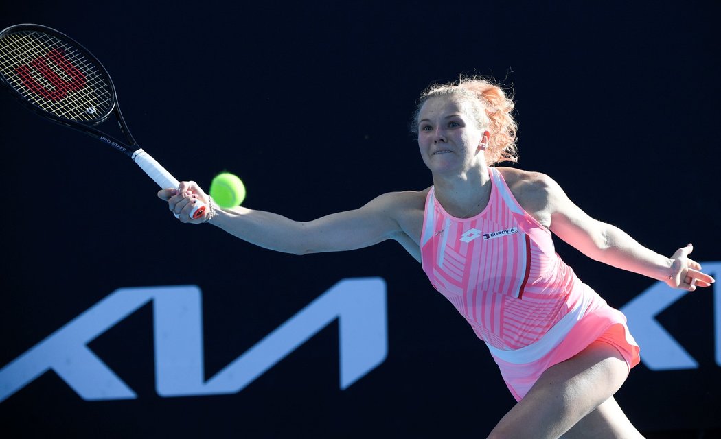 Kateřina Siniaková během přípravného turnaje před startem Australian Open