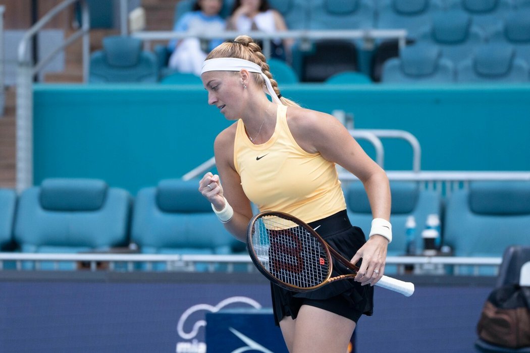 Petra Kvitová je poprvé na prestižním turnaji v Miami v semifinále