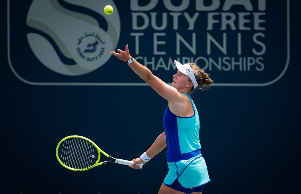 Barbora Krejčíková na turnaji WTA v Dubaji 2021