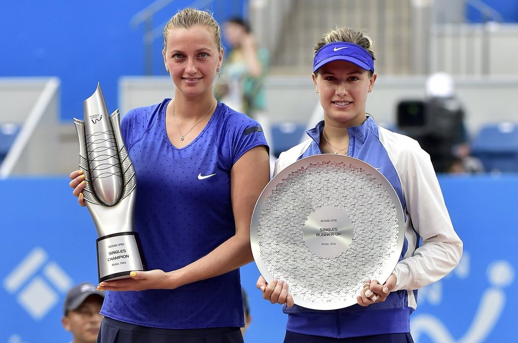 Petra Kvitová porazila ve finále v čínském Wu-chanu Kanaďanku Bouchardovou 6:3, 6:4, získala 14. titul a kvalifikovala se na Turnaj mistryň