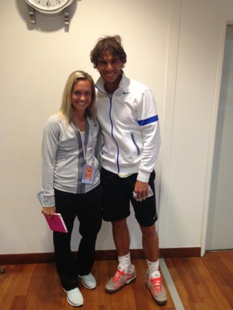 Česká tenistka Klára Zakopalová na sociální síti zveřejnila fotku s antukovým šampionem Rafaelem Nadalem