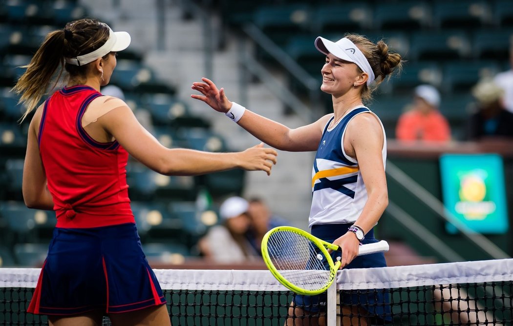 Barbora Krejčíková v Indian Wells vypadla v osmifinále, nestačila na kamarádku Paolu Badosaovou